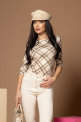 Chic Charm Bluză Din Tricot Fin Cu Mâneci 3/4 - Imagine 9