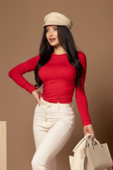 Flawless Flow Bluză Cu Mâneci Lungi - Red - Imagine 11