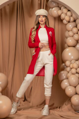 City Chic Pantaloni Din Tricot - Cream - Imagine 6