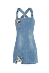 Rhythm Of The Night denim bodycon rochie - Albastru - Imagine 17