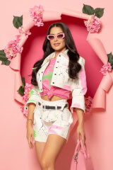 Summer Nights Sass Șort cu curea detasabilă - handmade - Imagine 15