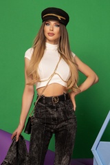 Waves and Smiles crop top - Ecru - Imagine 10