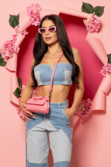 High Heels & Hot Nights Top Cropped Din Denim - Imagine 11
