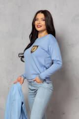 Elite Embrace Pulover Din Tricot - Blue - Imagine 10