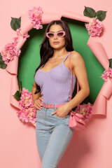 Fresh Flicker Top Tricotat - Purple - Imagine 9