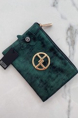 Dark Emerald Portofel din piele naturală - mic - Imagine 2