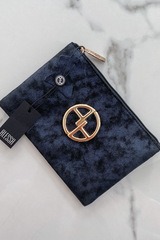 Dark Sapphire Portofel din piele naturală - mic - Imagine 2