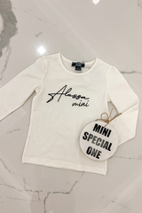 Alessa mini long sleeve blouse - Ecru - Imagine 3