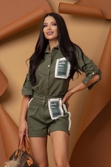 Vacation On My Mind Cămașă de blugi - Military Green - Imagine 8