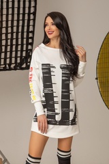 Don’t act stupid Rochie sport - ecru - Imagine 7
