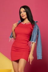 Follow Your Vision Bodycon Rochie - Roșu - Imagine 6