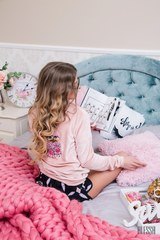 Ultra comfy Hanorac din pluș - pudră - Imagine 3