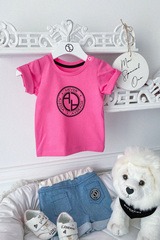 Always invited mini t-shirt cu logo - fuchsia - Imagine 4