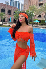 Summer Craze Top Cropped De Plajă - Orange - Imagine 4