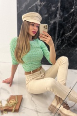 Pleasure To Wear Bluză Cu Mânecă 3/4 - Light Green - Imagine 9
