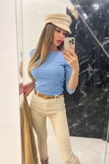 Pleasure To Wear Bluza Cu Mâneci 3/4 - Blue - Imagine 9