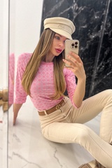 Pleasure To Wear Bluză Cu Mânecă 3/4 - Light Pink - Imagine 17