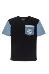 Alessa Mini Denim T-Shirt - Negru - Imagine 6