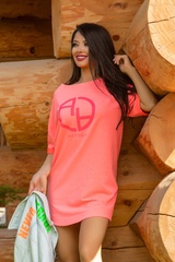 Alessa logo Rochie – roz neon - Imagine 4