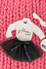 Urban princess Alessa mini Fustă tutu - neagră - Imagine 7