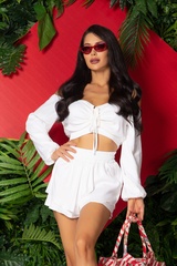 Lovelink crop top - alb - Imagine 5
