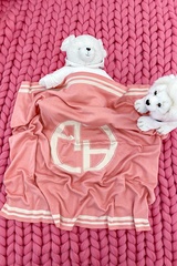Alessa mini Logo Pătură din tricotaj pink - Imagine 4