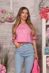 Love Your Way Crop T-Shirt - Luxury Pink - Imagine 5