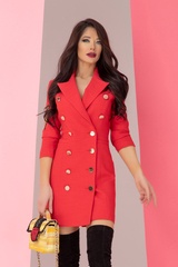 Queen behavior Blazer rochie  - coral - Imagine 7
