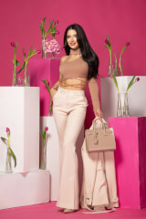 Whispered Elegance Pantaloni - Soft Beige - Imagine 11