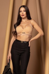 Change of Heart Crop top din dantelă - Nude - Imagine 9