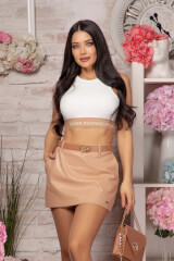 Read My Lips Crop Top - Ecru - Imagine 8