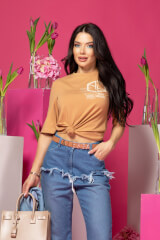 Street Style Star Tricou Din Bumbac - Mocha - Imagine 11
