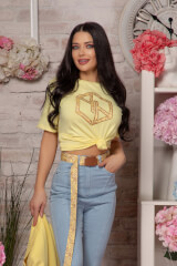 Love Your Way T-Shirt din bumbac - Luxury Yellow - Imagine 8