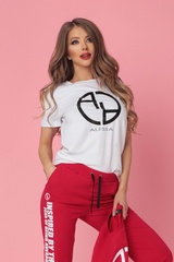 Alessa logo t-shirt - alb - Imagine 3