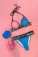 She baller bikini costum de baie - albaștri - Imagine 3