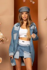 Serene Drift Jachetă bomber din denim - Imagine 22