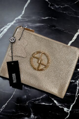 Crispy Gold Neceser Din Piele Naturală - Mic - Imagine 6