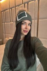 Warm Winter Caciula tricotata cu puf natural - Military - Imagine 9