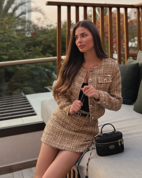 Casual Luxe Fustă-Pantaloni din Buclă - Gold