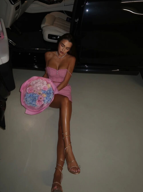 Signature Chic Fustă-Pantalon din Buclă - Pink